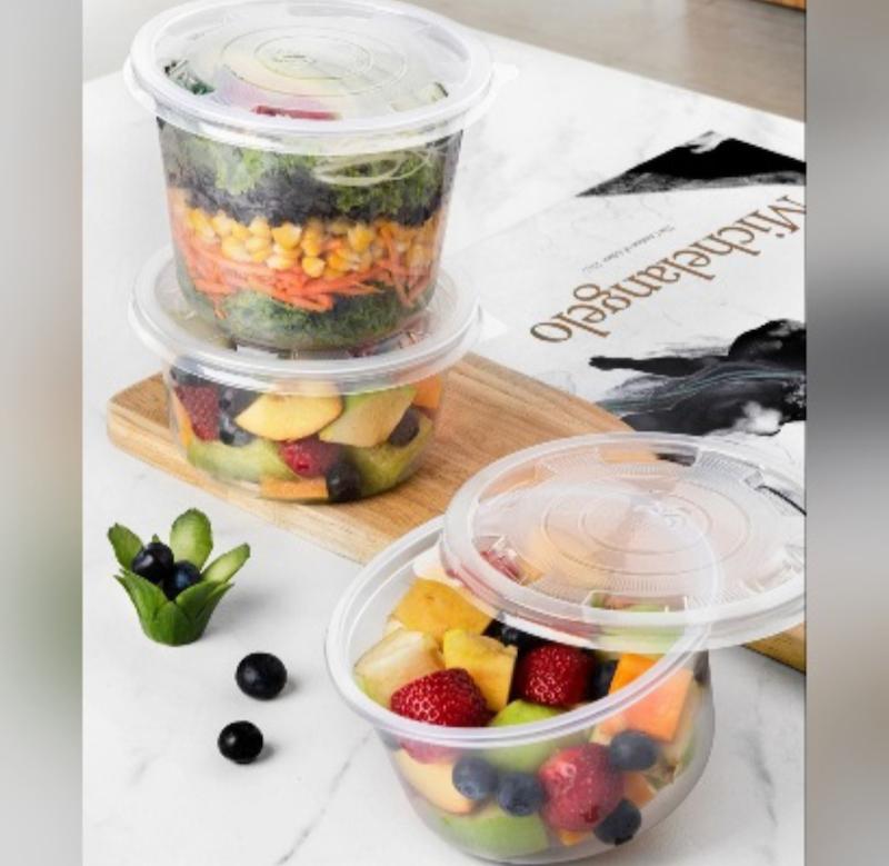 قیمت خرید سطل یکبار مصرف پلاستیکی درب دار یک کیلویی + فروش عمده